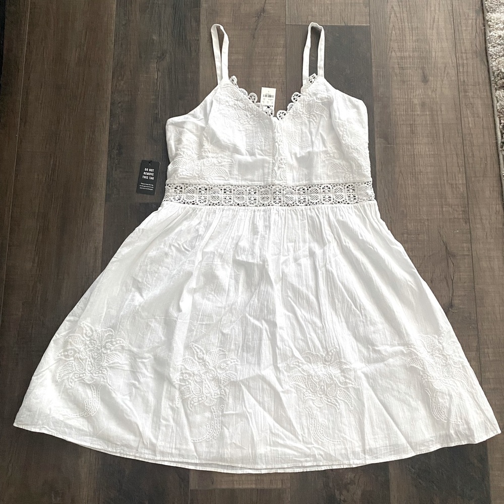 Express lace accent dress